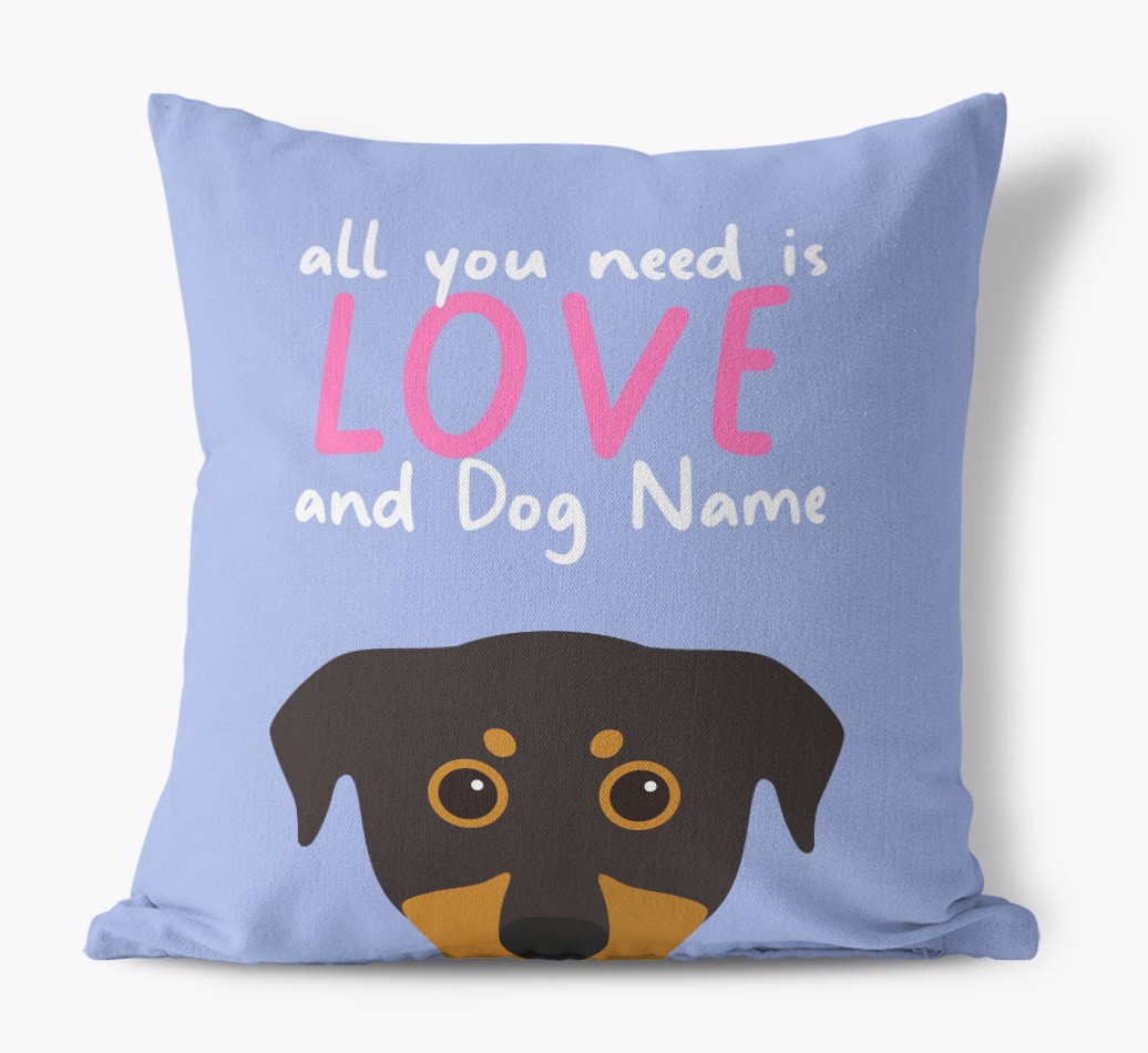 All You Need Is Love: Personalised {breedFullName} Canvas Cushion