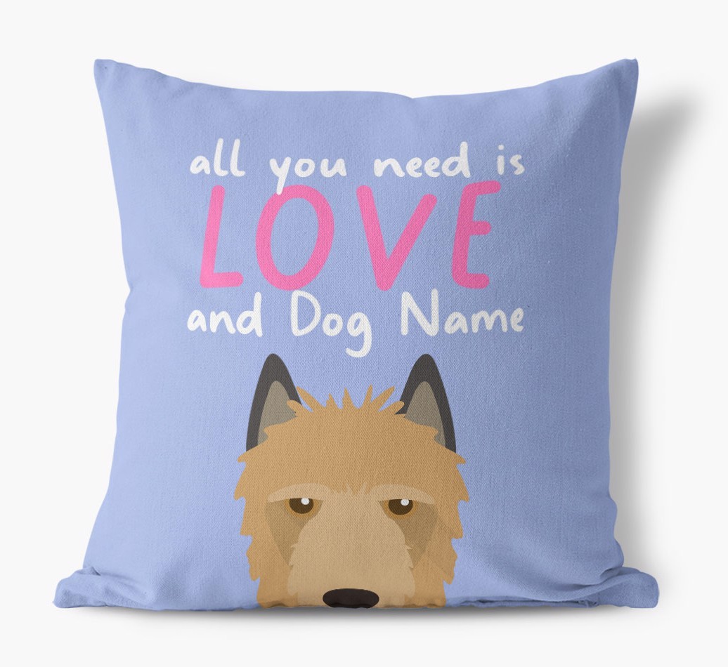 All You Need Is Love: Personalised {breedFullName} Canvas Cushion