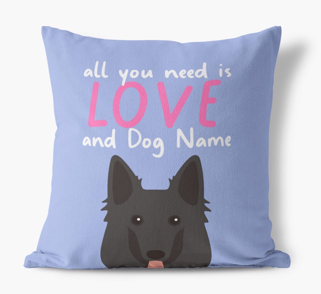 All You Need Is Love: Personalised {breedFullName} Canvas Cushion