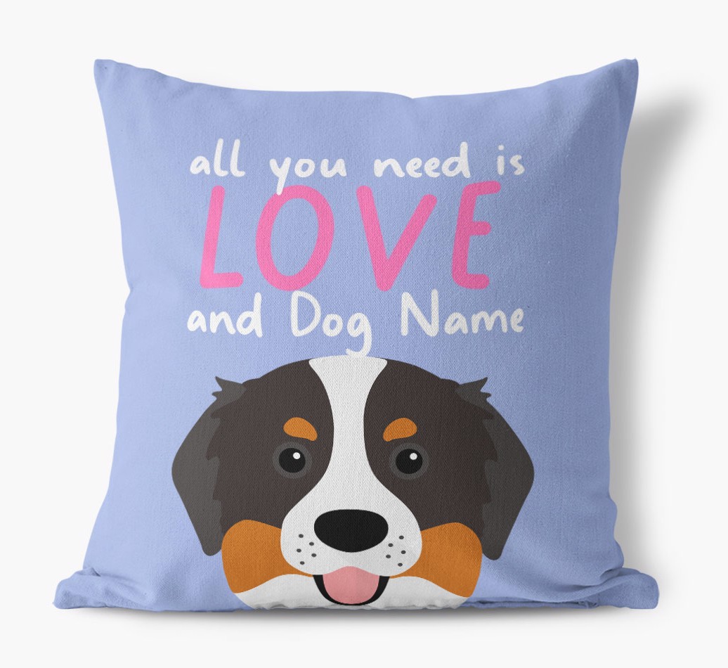 All You Need Is Love: Personalised {breedFullName} Canvas Cushion