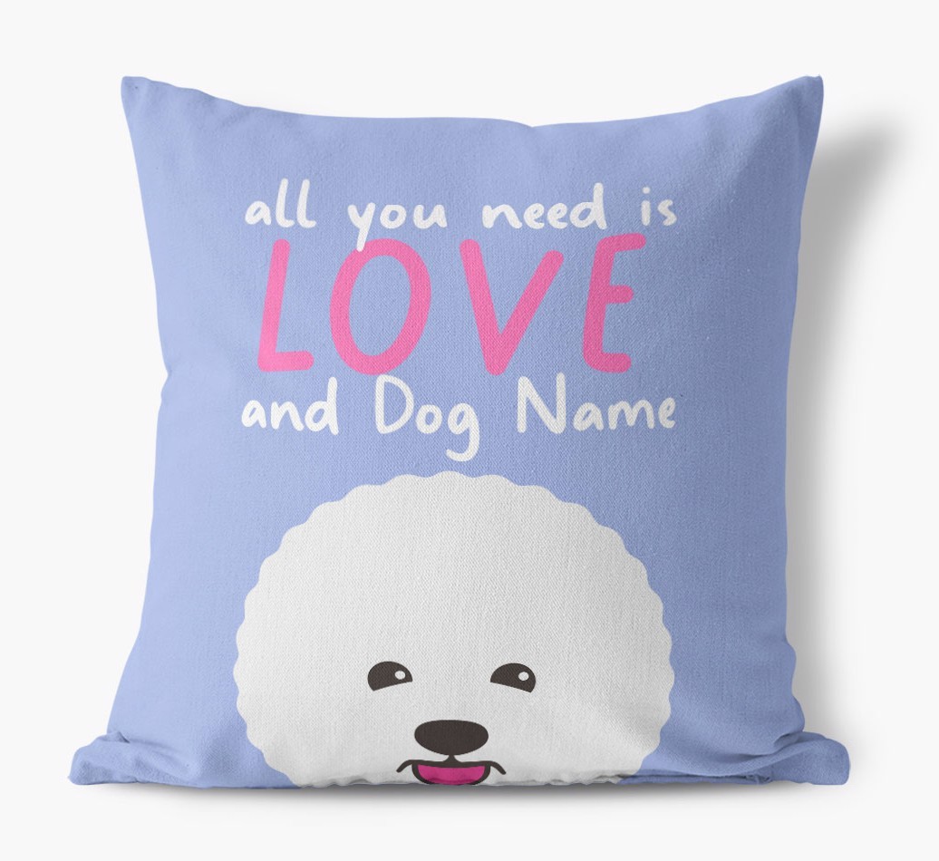 All You Need Is Love: Personalised {breedFullName} Canvas Cushion