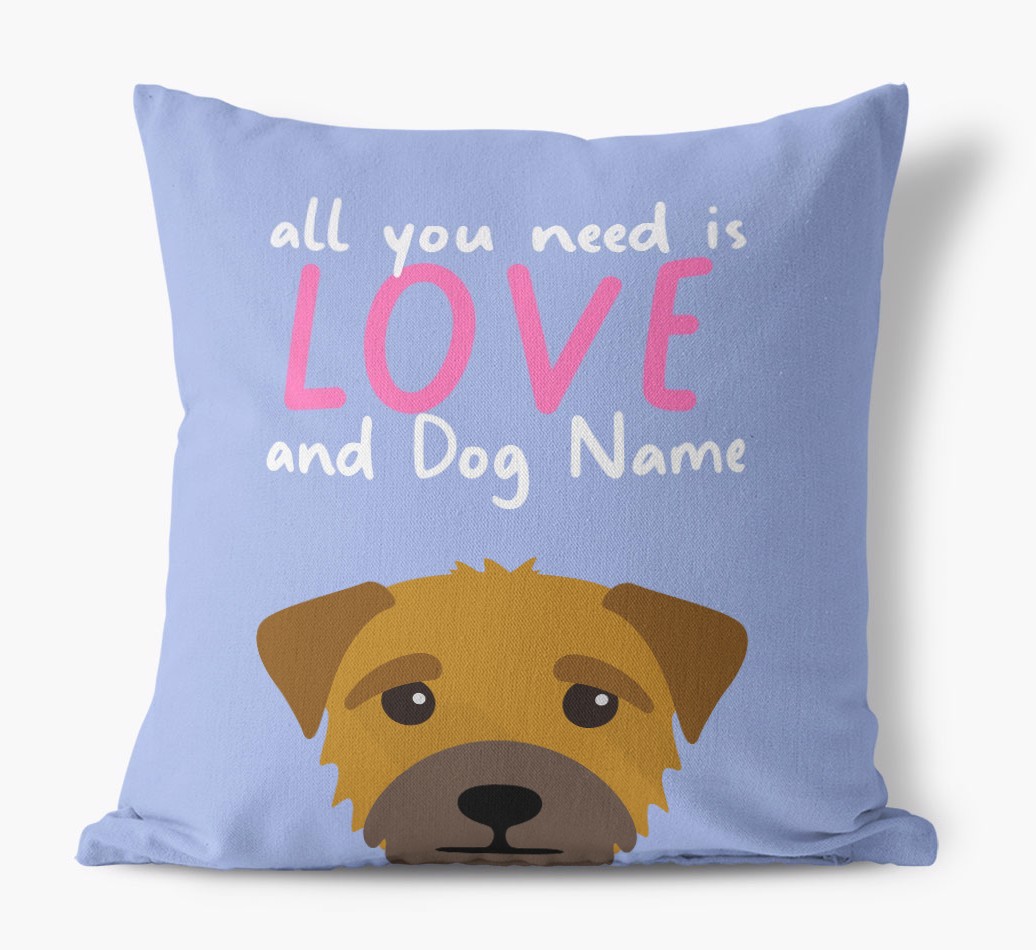All You Need Is Love: Personalised {breedFullName} Canvas Cushion