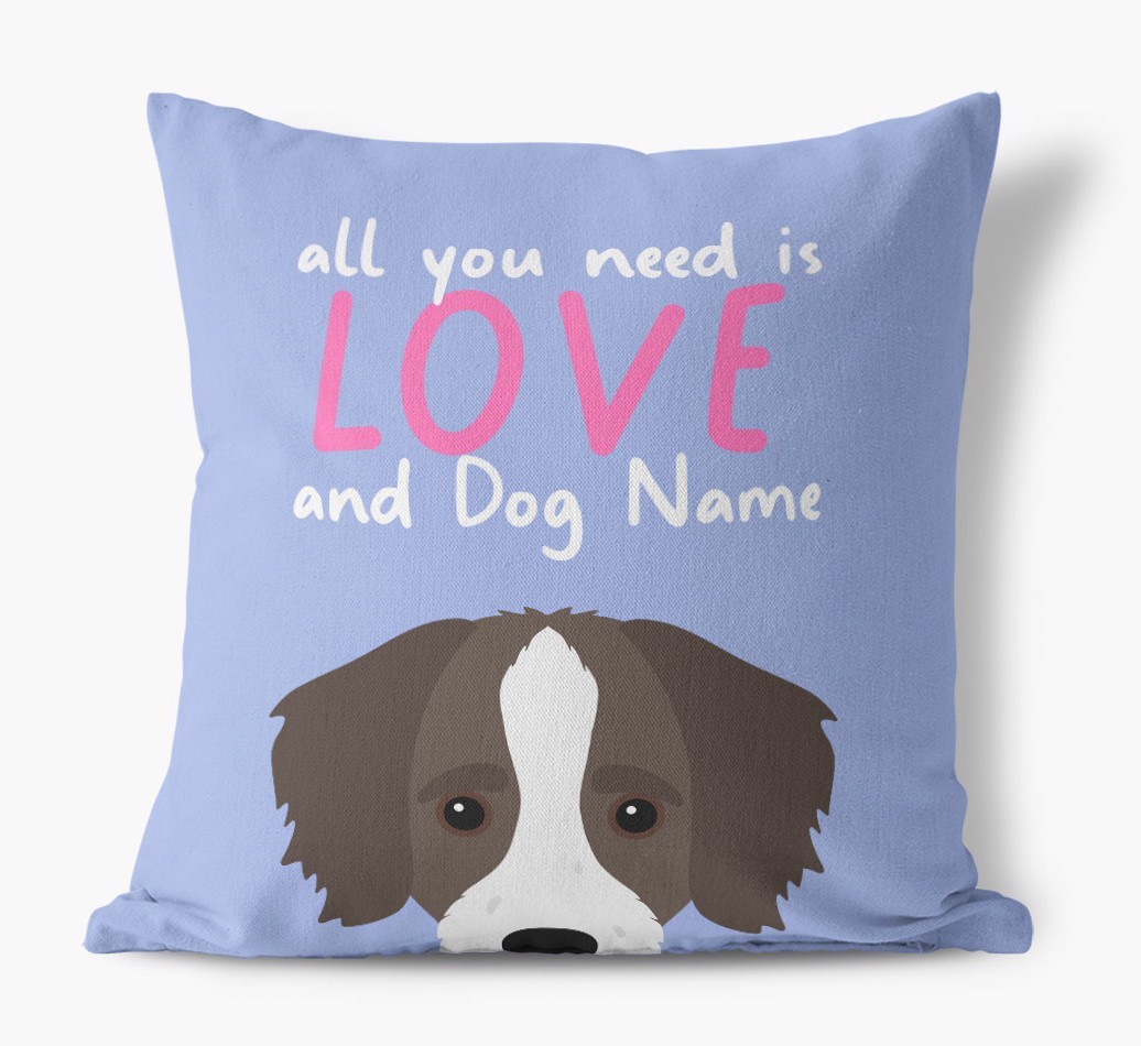 All You Need Is Love: Personalised {breedFullName} Canvas Cushion