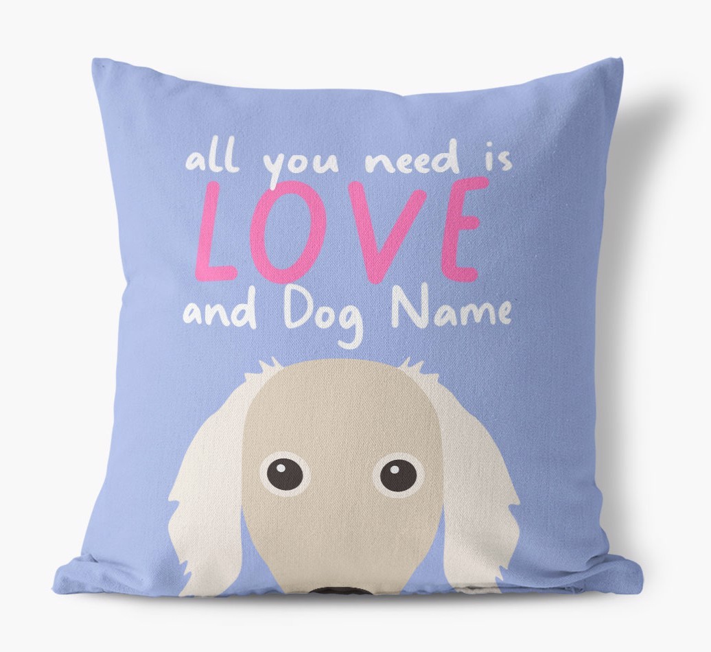 All You Need Is Love: Personalised {breedFullName} Canvas Cushion