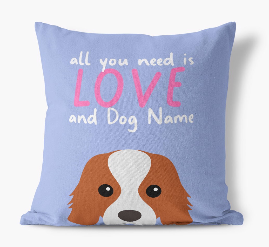 All You Need Is Love: Personalised {breedFullName} Canvas Cushion