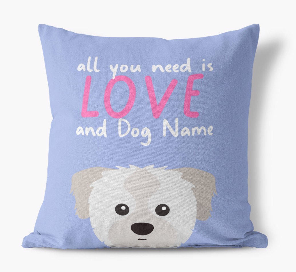 All You Need Is Love: Personalised {breedFullName} Canvas Cushion