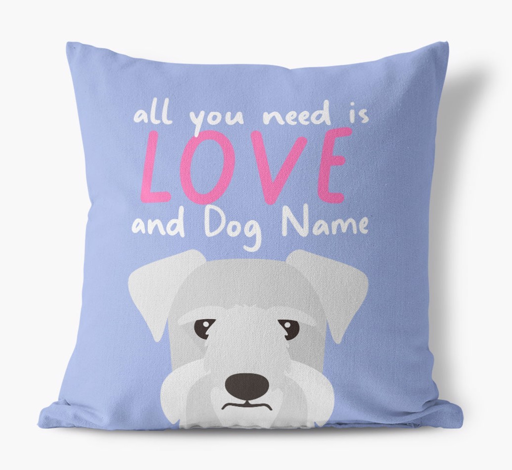 All You Need Is Love: Personalised {breedFullName} Canvas Cushion