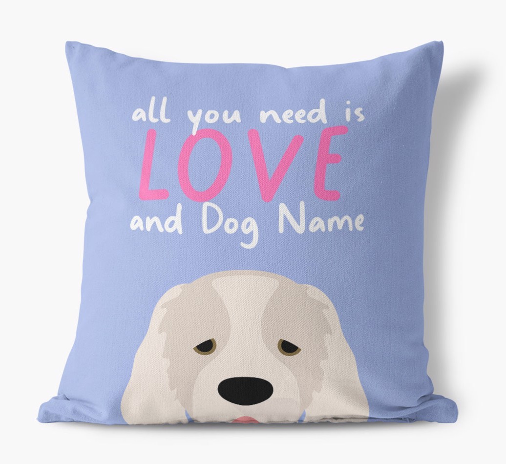 All You Need Is Love: Personalised {breedFullName} Canvas Cushion