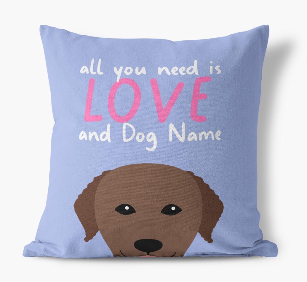 All You Need Is Love: Personalised {breedFullName} Canvas Cushion