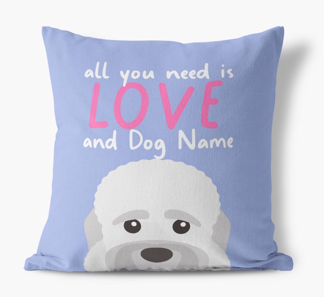 All You Need Is Love: Personalised {breedFullName} Canvas Cushion