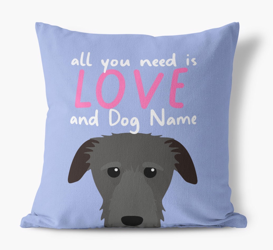 All You Need Is Love: Personalised {breedFullName} Canvas Cushion