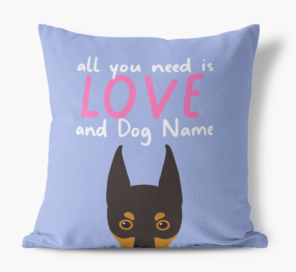 All You Need Is Love: Personalised {breedFullName} Canvas Cushion