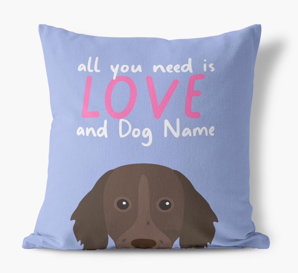 All You Need Is Love: Personalised {breedFullName} Canvas Cushion
