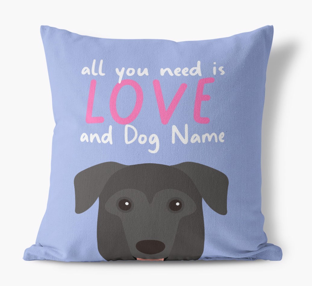 All You Need Is Love: Personalized {breedFullName} Canvas Pillow