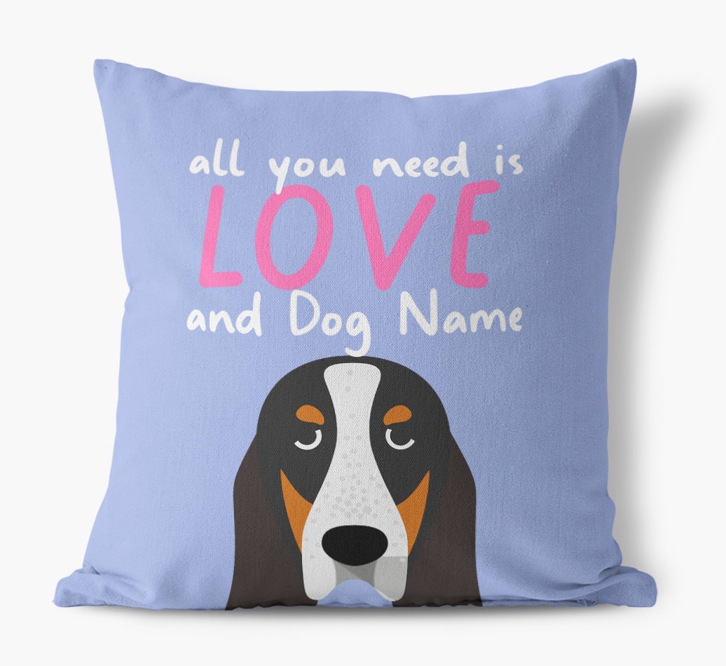 All You Need Is Love: Personalised {breedFullName} Canvas Cushion