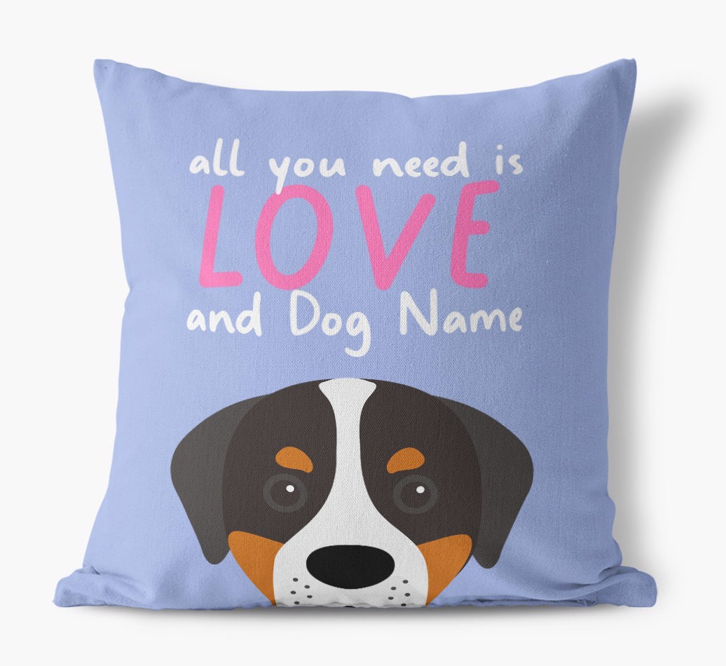 All You Need Is Love: Personalised {breedFullName} Canvas Cushion