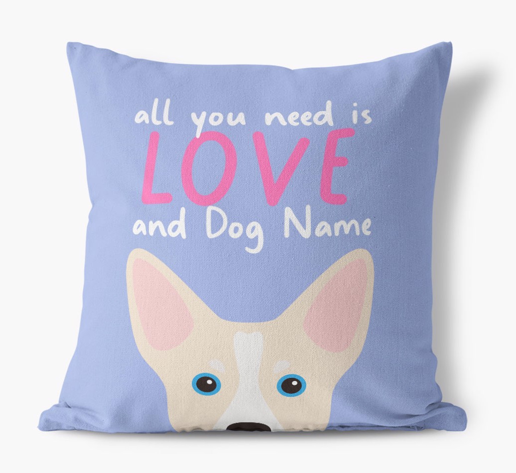 All You Need Is Love: Personalised {breedFullName} Canvas Cushion