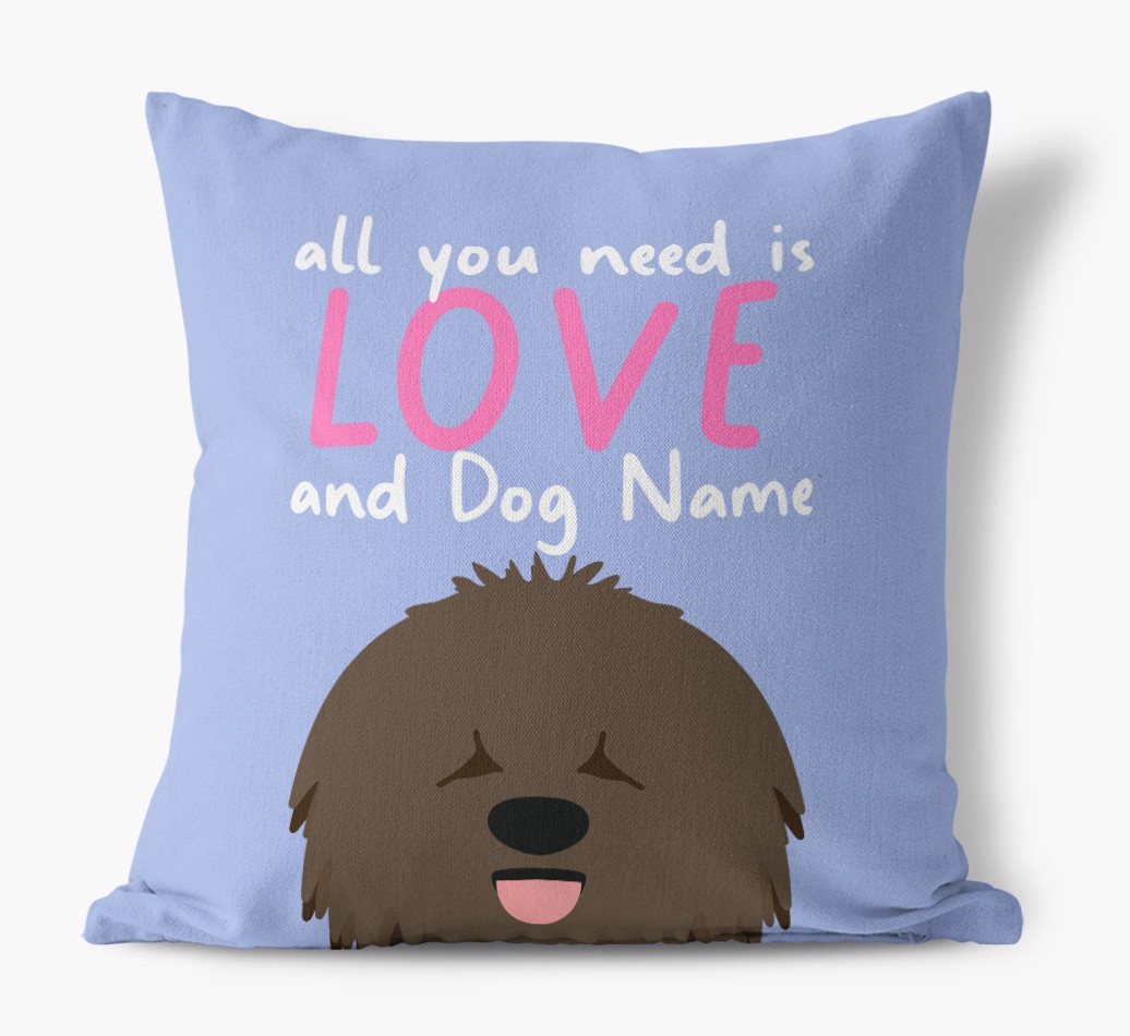 All You Need Is Love: Personalised {breedFullName} Canvas Cushion