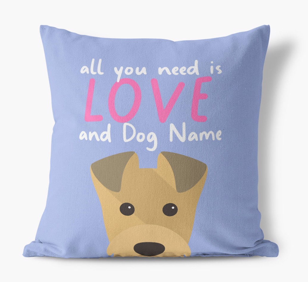 All You Need Is Love: Personalised {breedFullName} Canvas Cushion