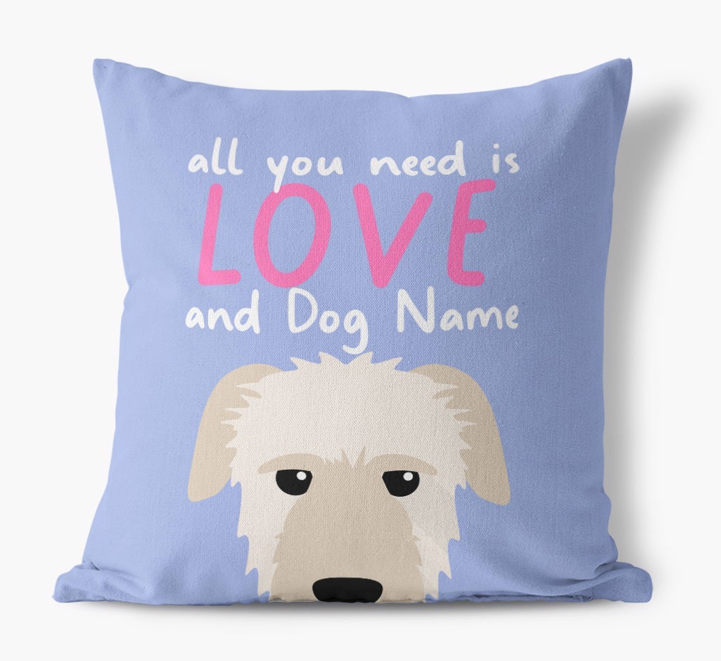 All You Need Is Love: Personalised {breedFullName} Canvas Cushion