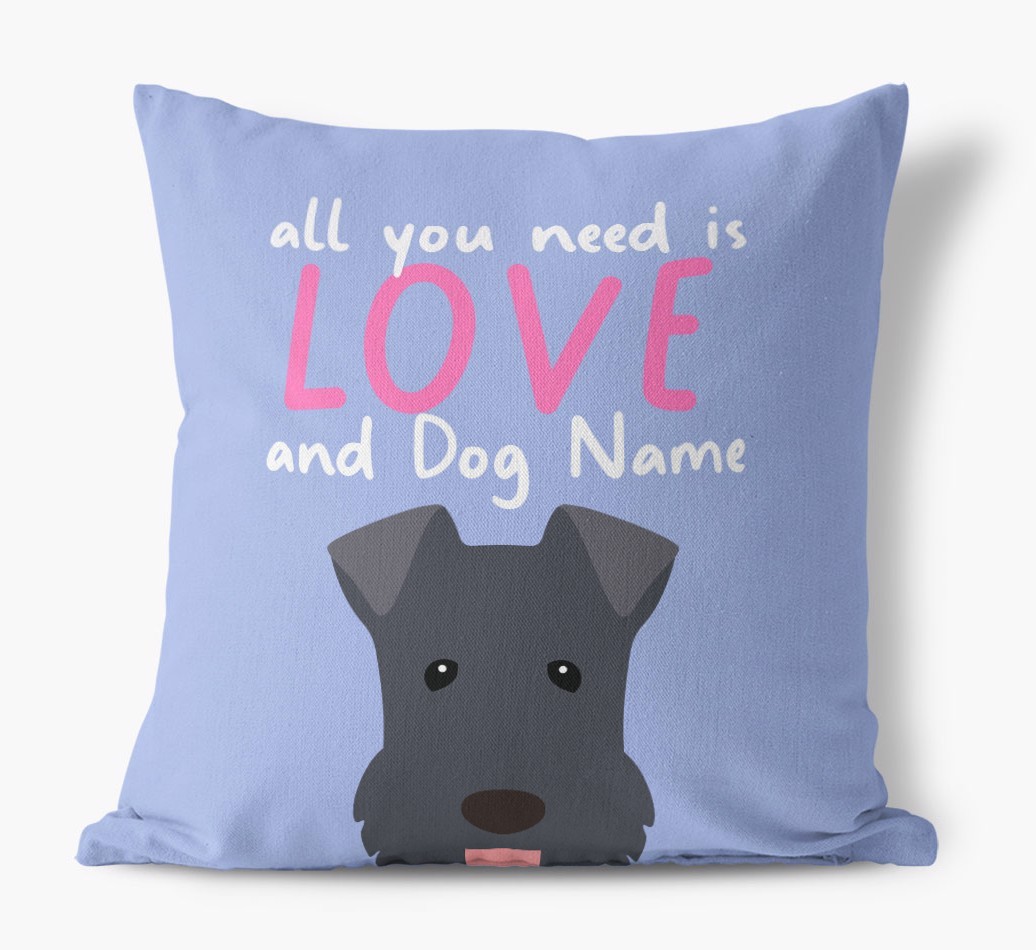 All You Need Is Love: Personalised {breedFullName} Canvas Cushion