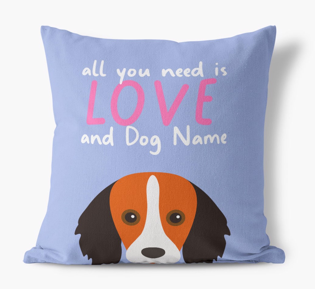 All You Need Is Love: Personalised {breedFullName} Canvas Cushion