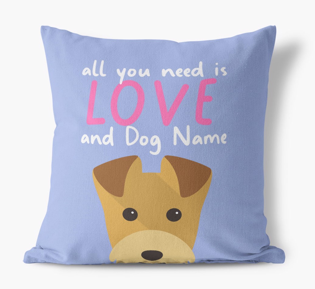 All You Need Is Love: Personalised {breedFullName} Canvas Cushion