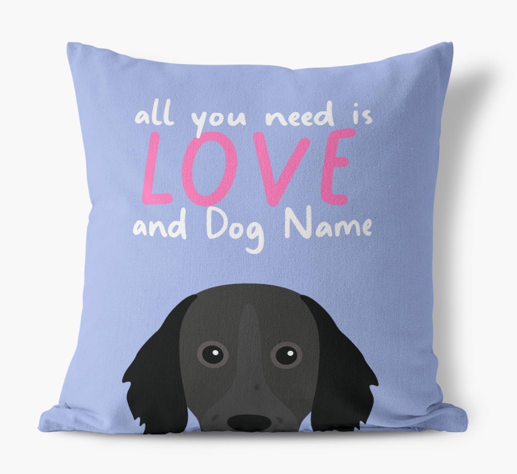 All You Need Is Love: Personalised {breedFullName} Canvas Cushion