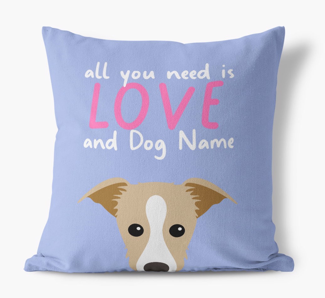 All You Need Is Love: Personalised {breedFullName} Canvas Cushion