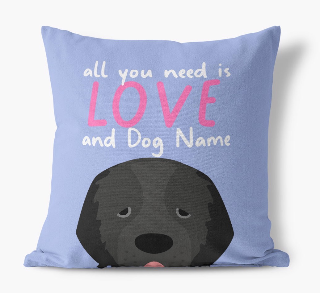 All You Need Is Love: Personalised {breedFullName} Canvas Cushion