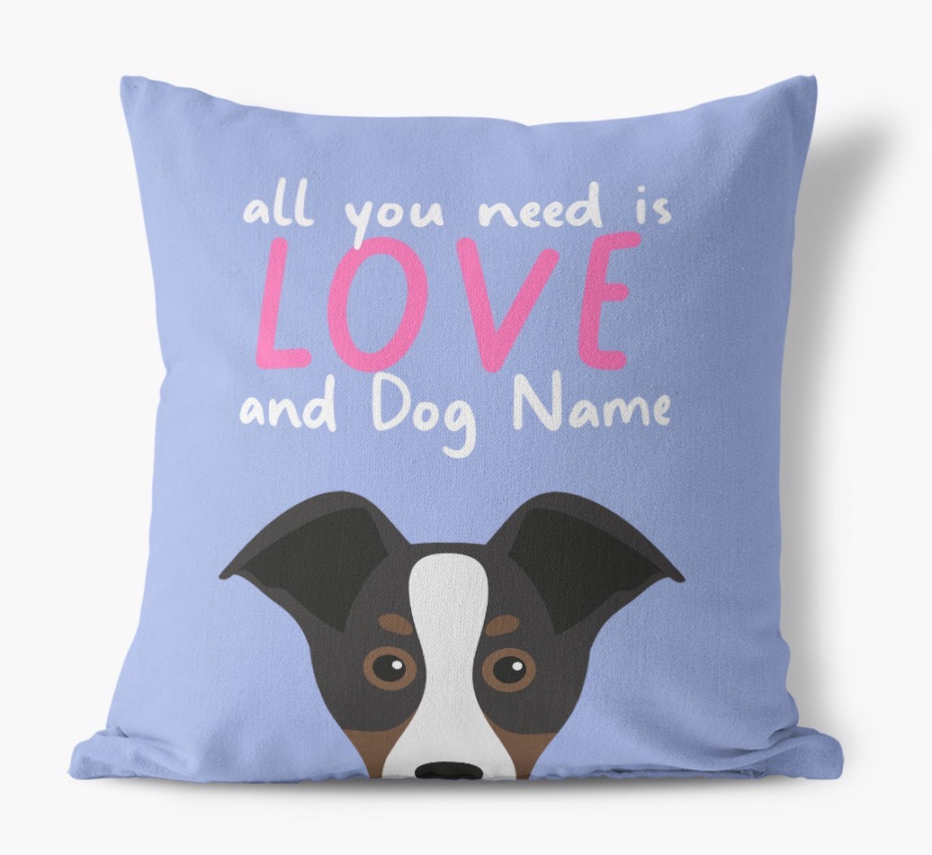 All You Need Is Love: Personalised {breedFullName} Canvas Cushion