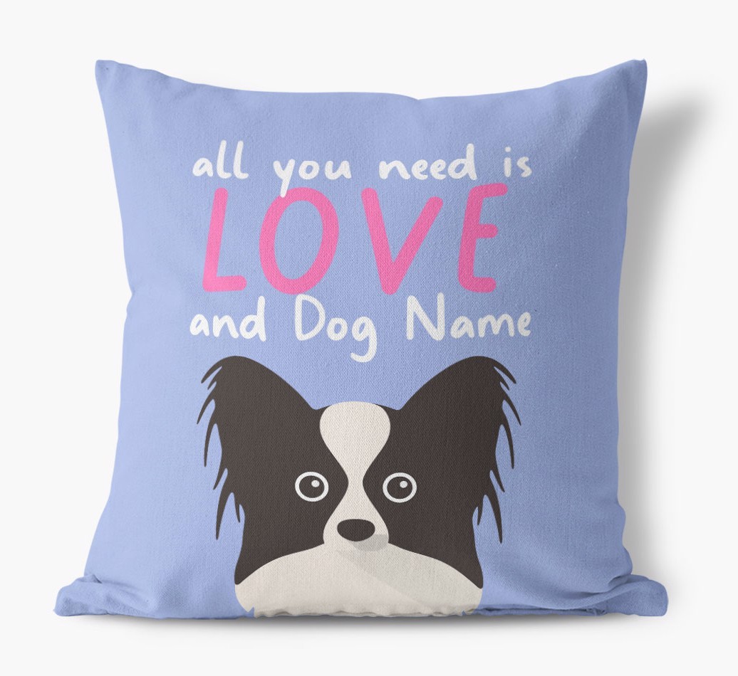 All You Need Is Love: Personalised {breedFullName} Canvas Cushion