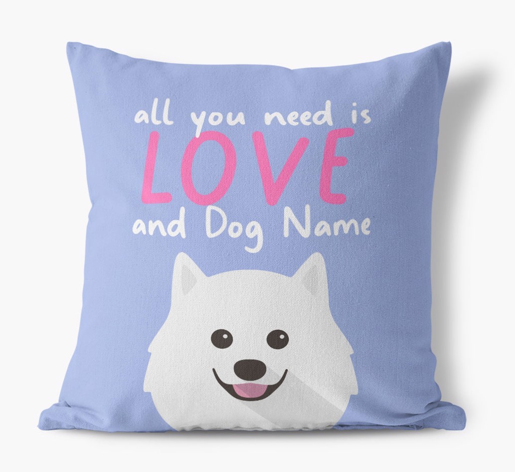 All You Need Is Love: Personalised {breedFullName} Canvas Cushion