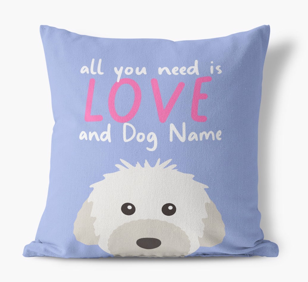 All You Need Is Love: Personalised {breedFullName} Canvas Cushion