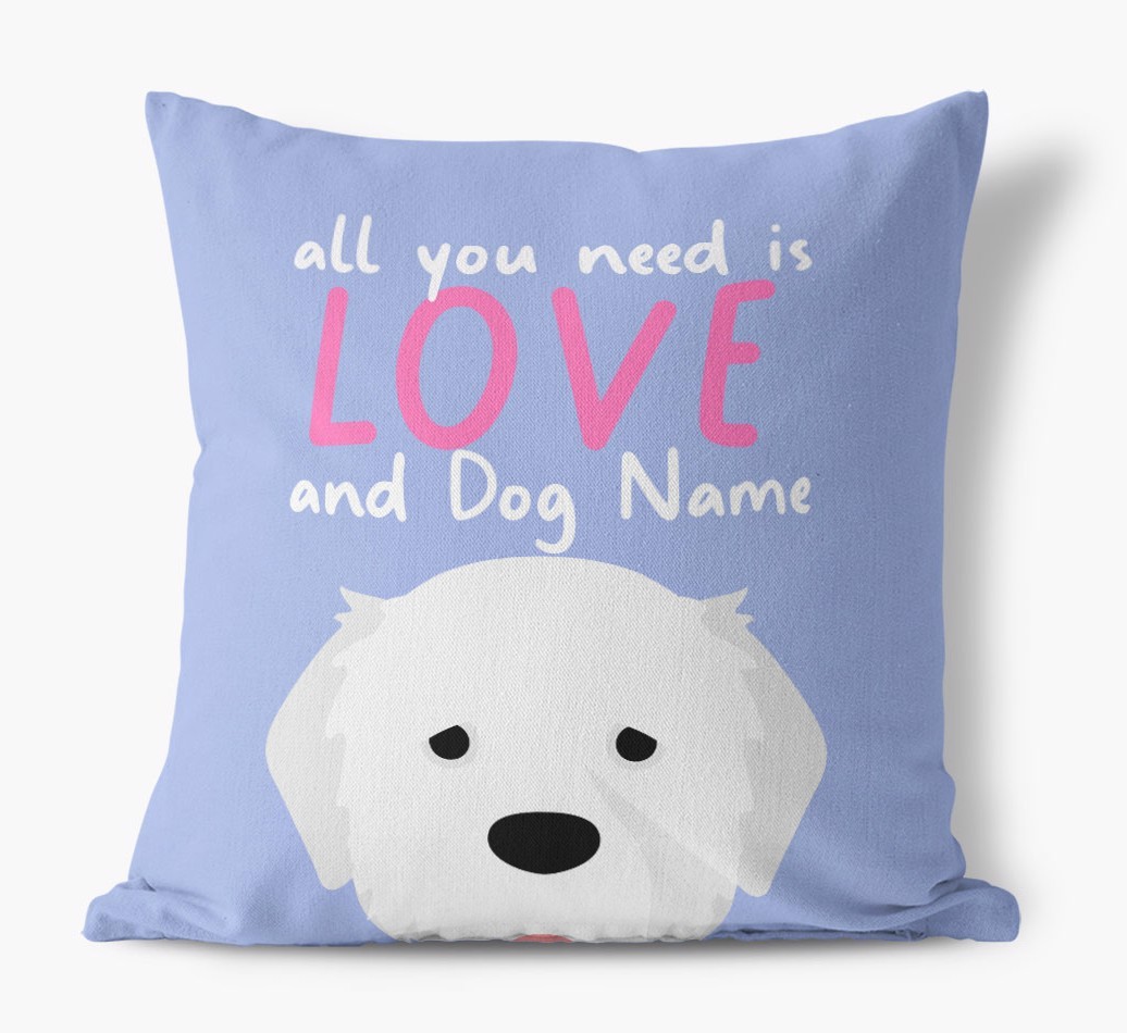 All You Need Is Love: Personalised {breedFullName} Canvas Cushion