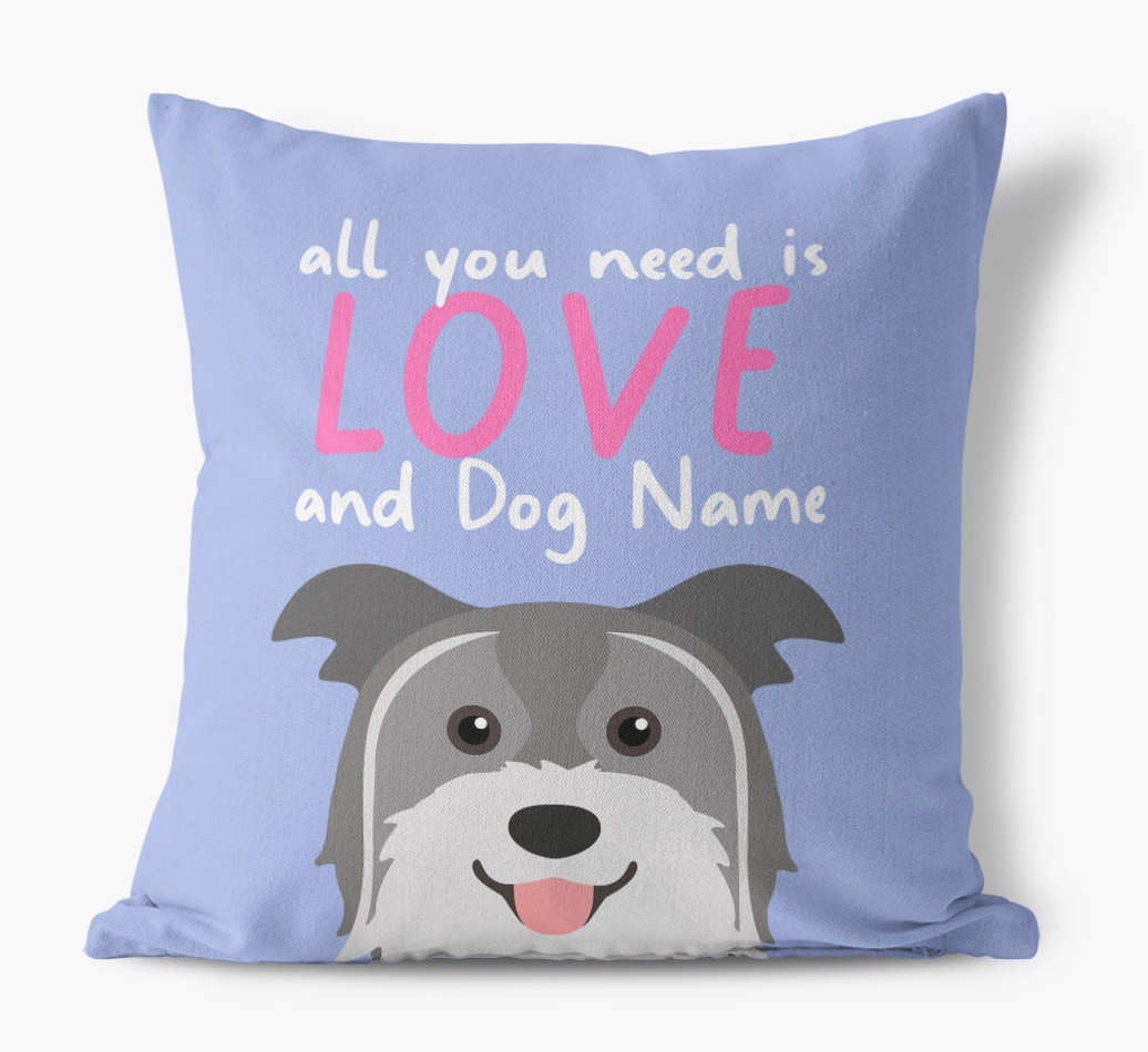 All You Need Is Love: Personalised {breedFullName} Canvas Cushion