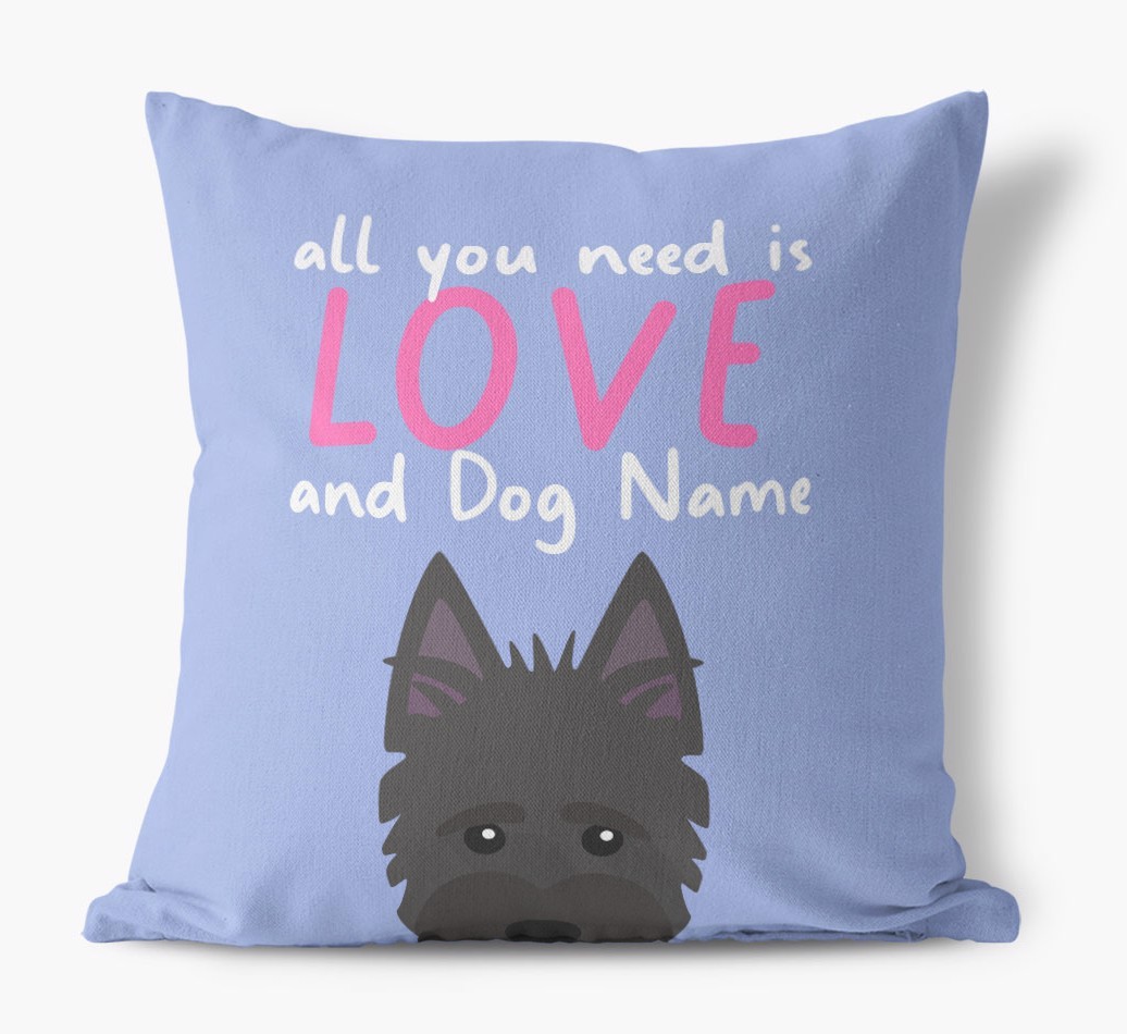 All You Need Is Love: Personalised {breedFullName} Canvas Cushion