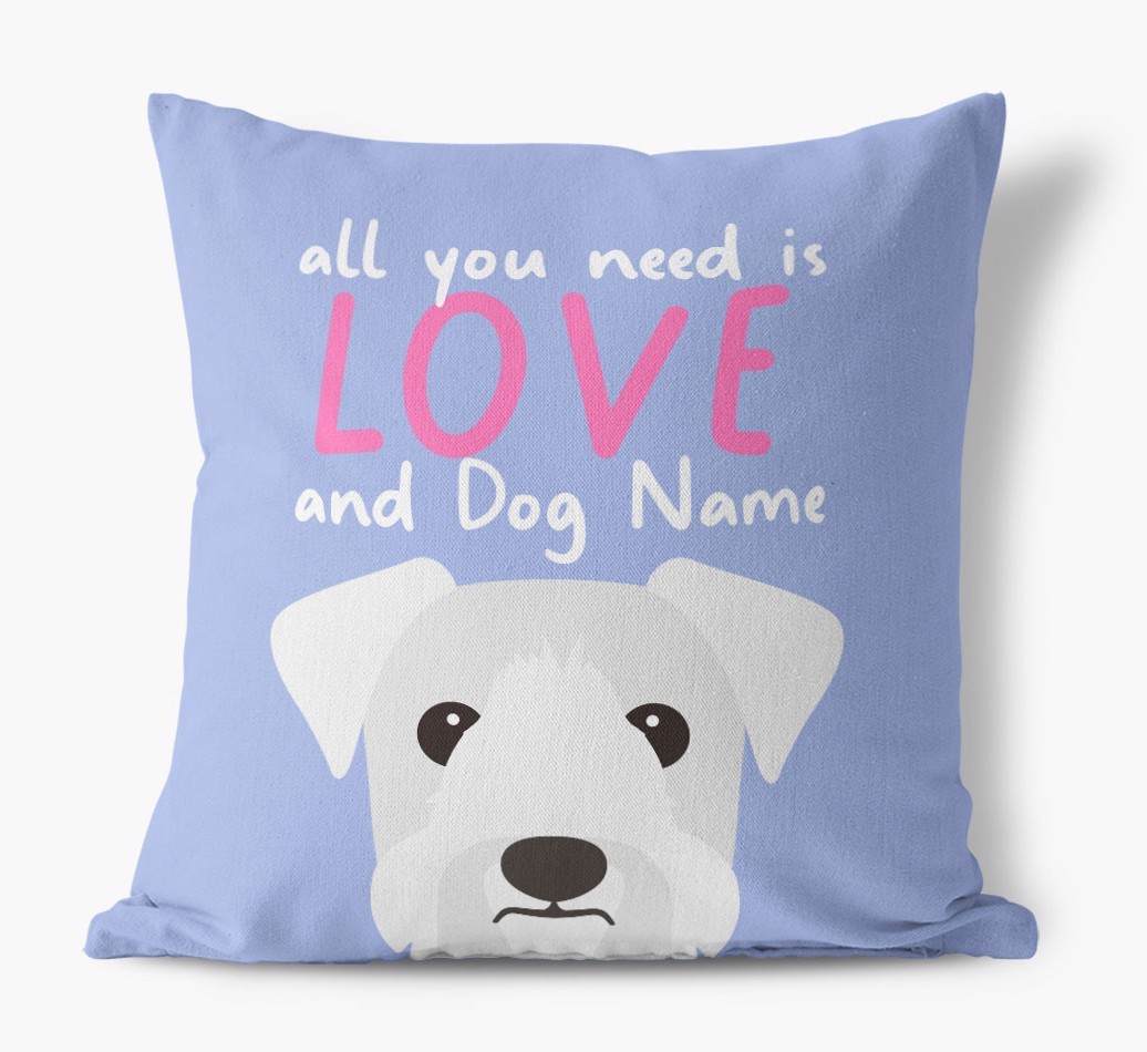 All You Need Is Love: Personalised {breedFullName} Canvas Cushion