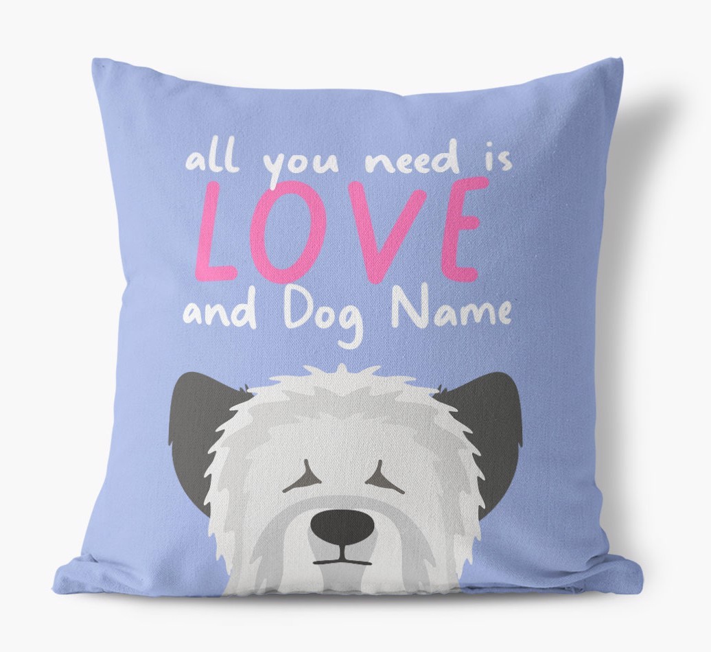 All You Need Is Love: Personalised {breedFullName} Canvas Cushion
