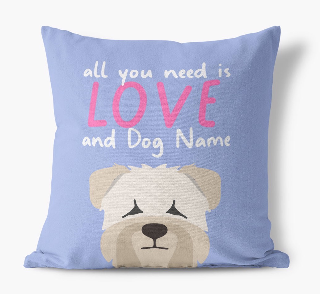 All You Need Is Love: Personalised {breedFullName} Canvas Cushion
