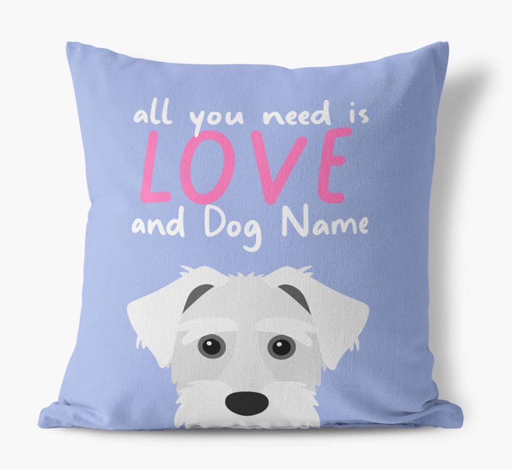 All You Need Is Love: Personalised {breedFullName} Canvas Cushion