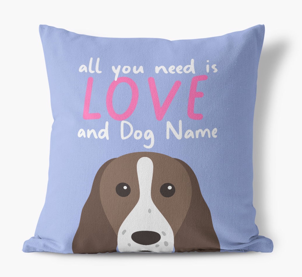All You Need Is Love: Personalised {breedFullName} Canvas Cushion