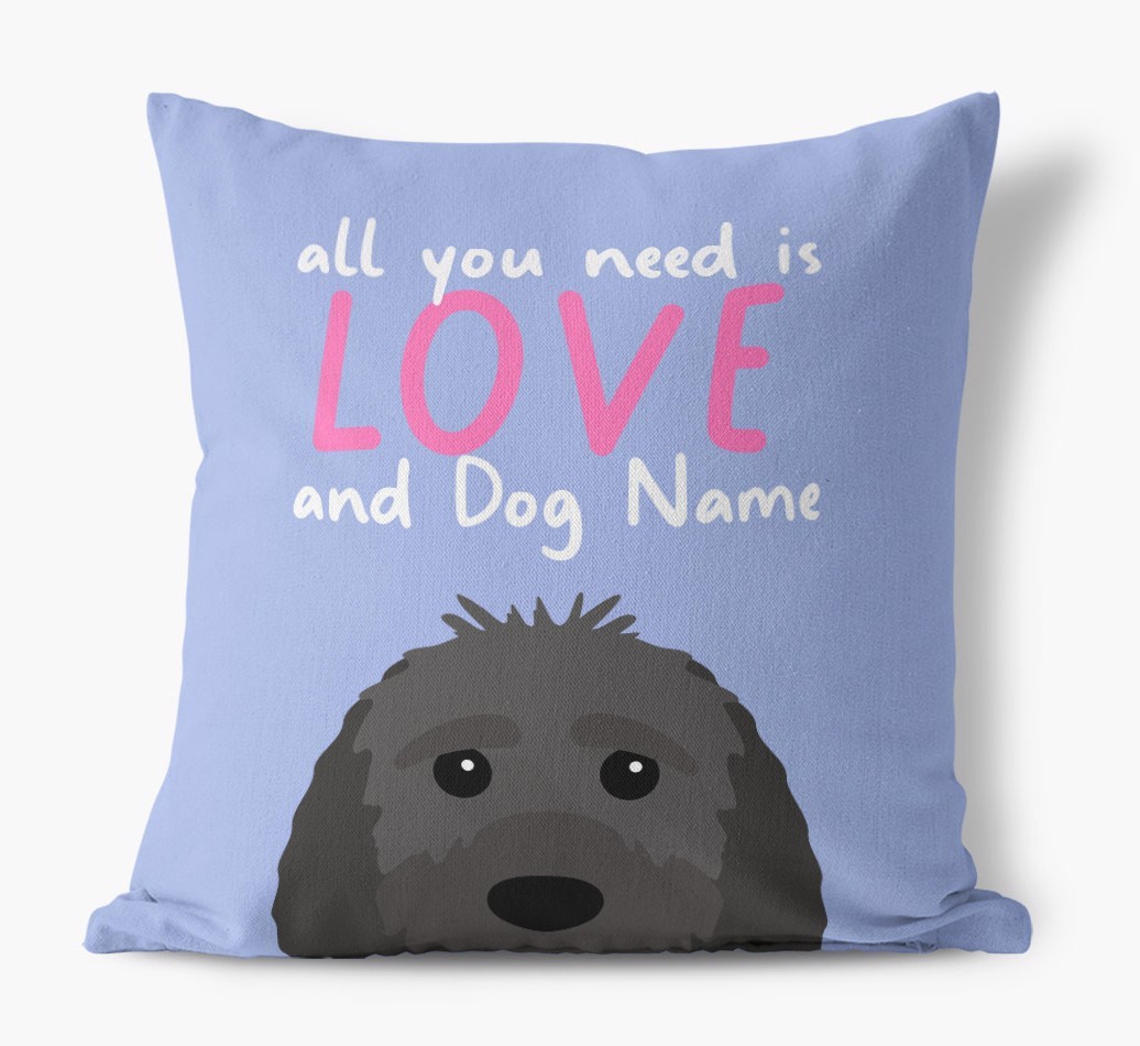 All You Need Is Love: Personalized {breedFullName} Canvas Pillow