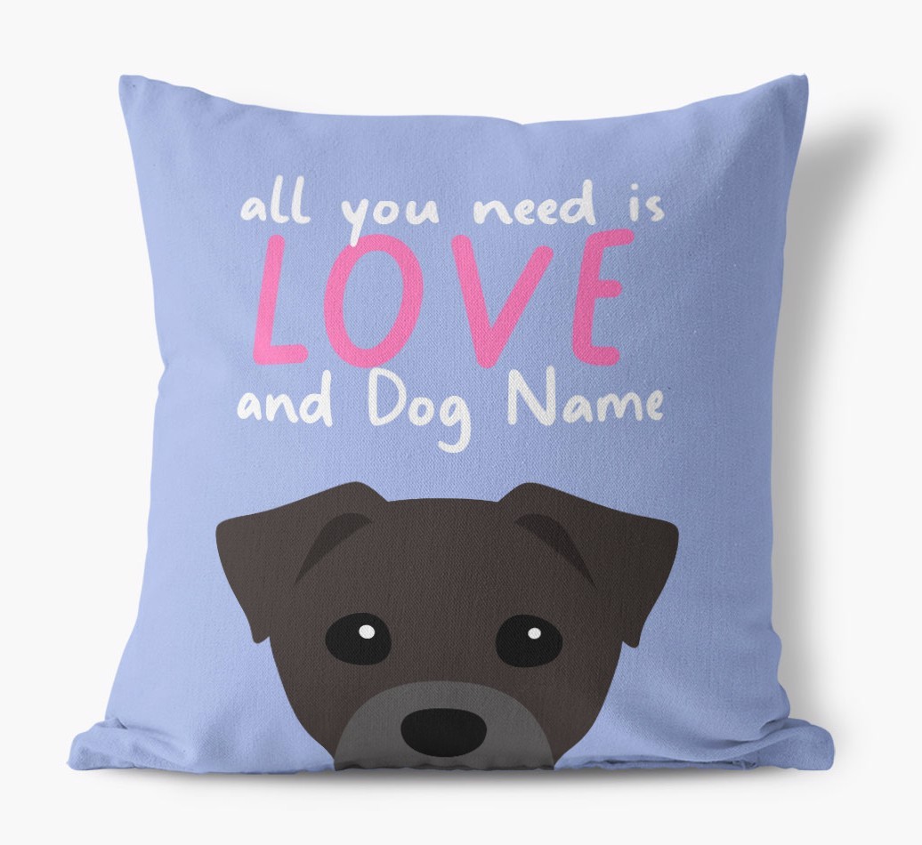 All You Need Is Love: Personalised {breedFullName} Canvas Cushion