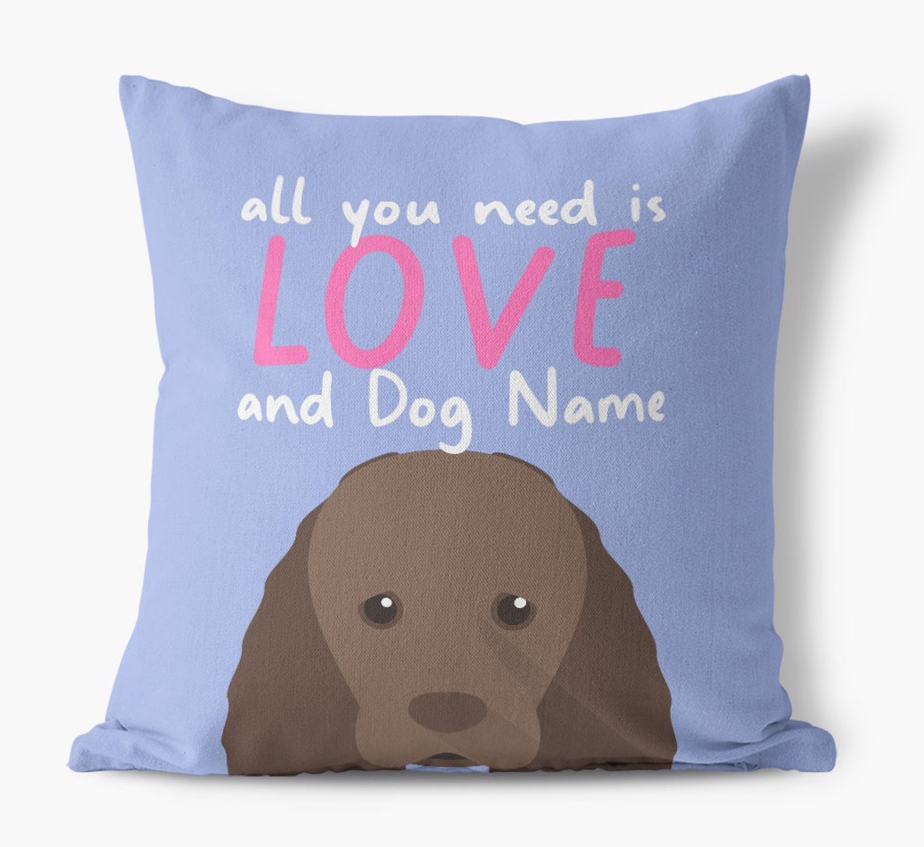 All You Need Is Love: Personalised {breedFullName} Canvas Cushion