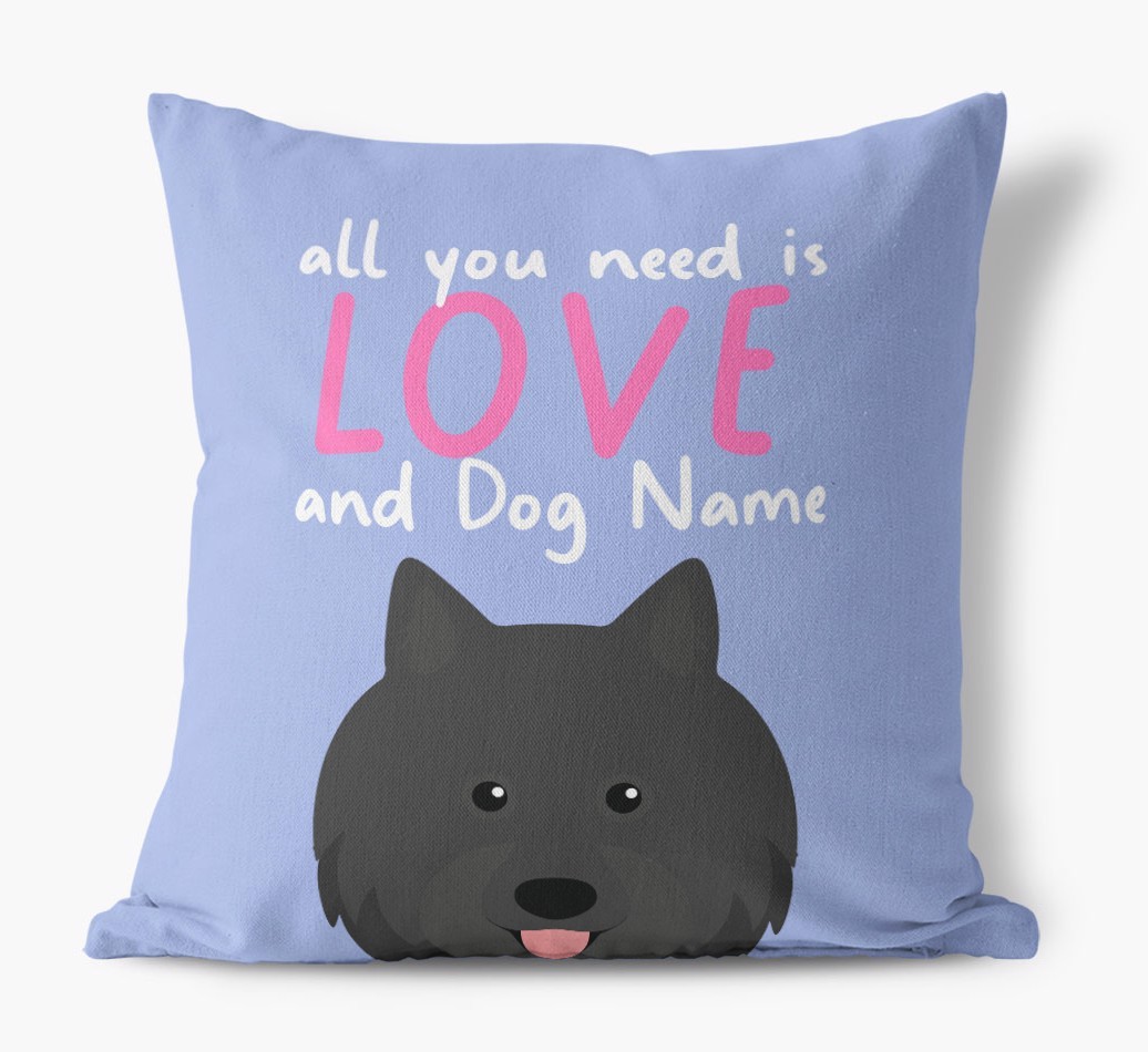 All You Need Is Love: Personalised {breedFullName} Canvas Cushion