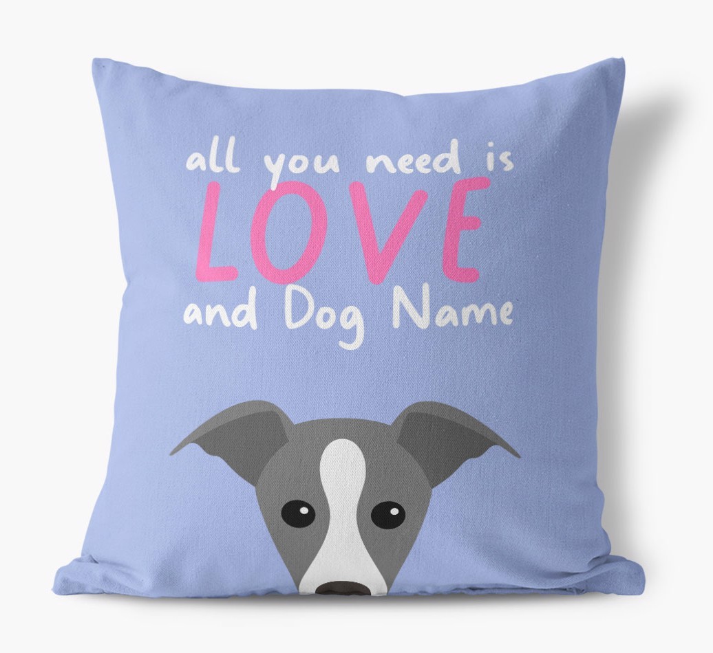 All You Need Is Love: Personalised {breedFullName} Canvas Cushion