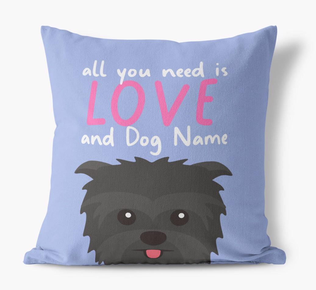 All You Need Is Love: Personalized {breedFullName} Canvas Pillow