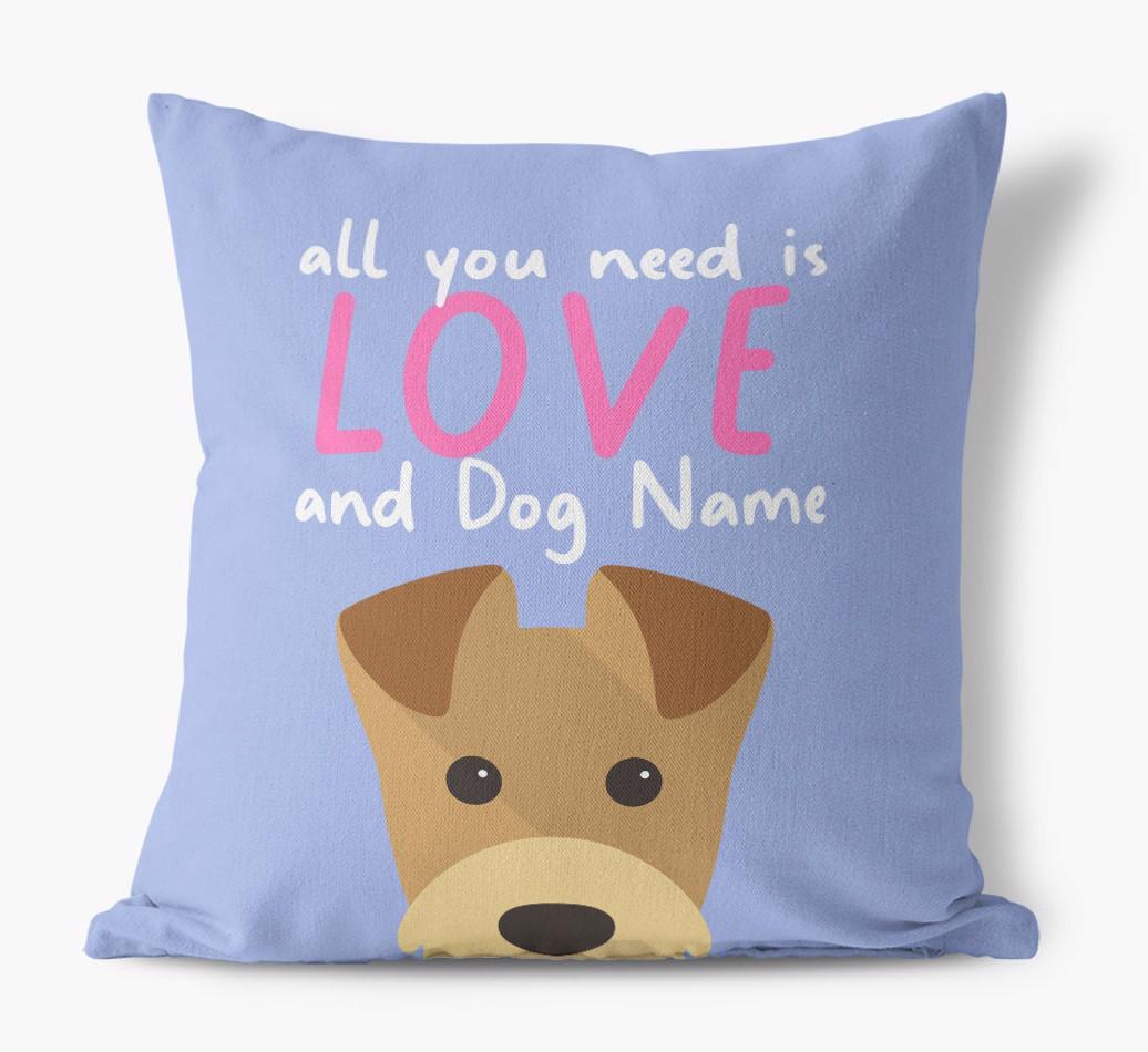 All You Need Is Love: Personalized {breedFullName} Canvas Pillow