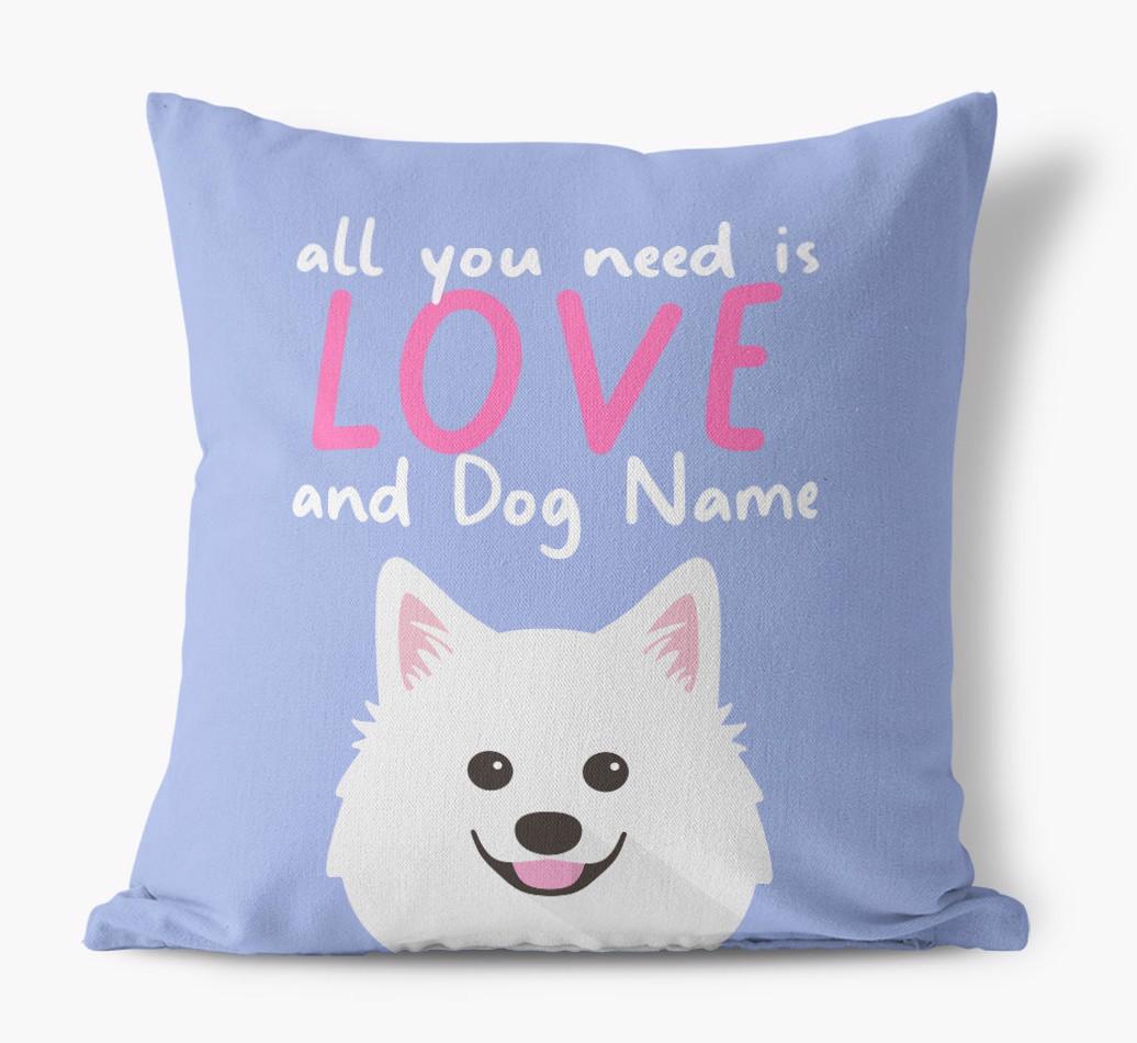 All You Need Is Love: Personalized {breedFullName} Canvas Pillow
